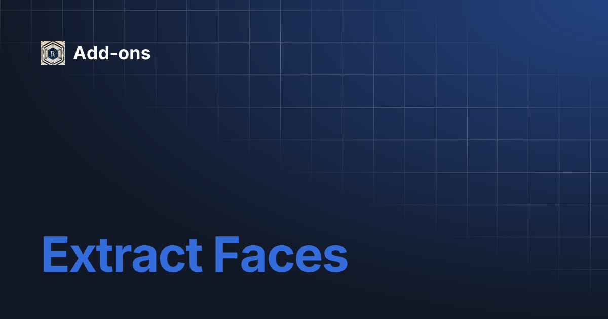 Extract Faces | Add-ons